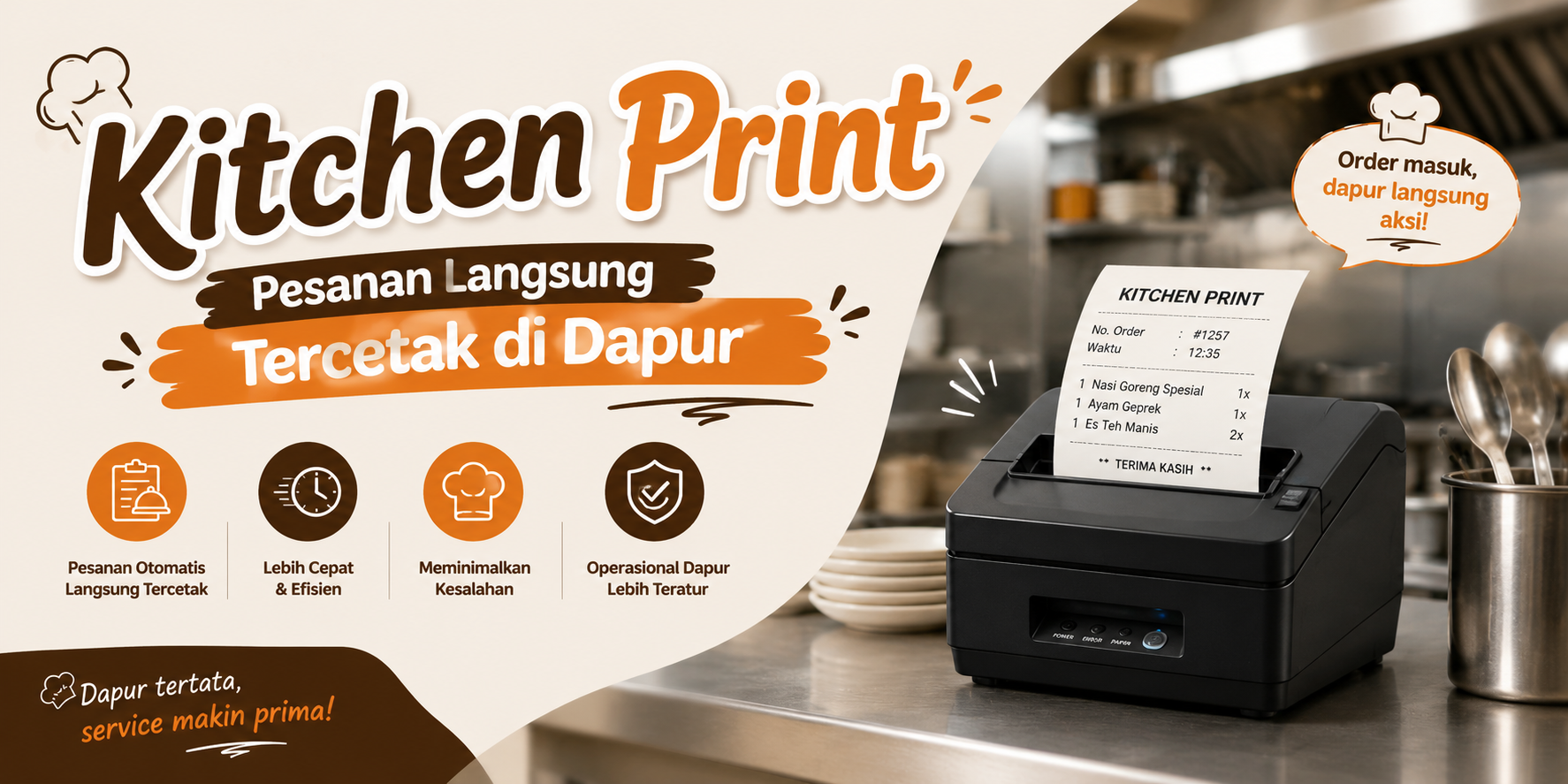 Kitchen Print, Pesanan Langsung Tercetak di Dapur