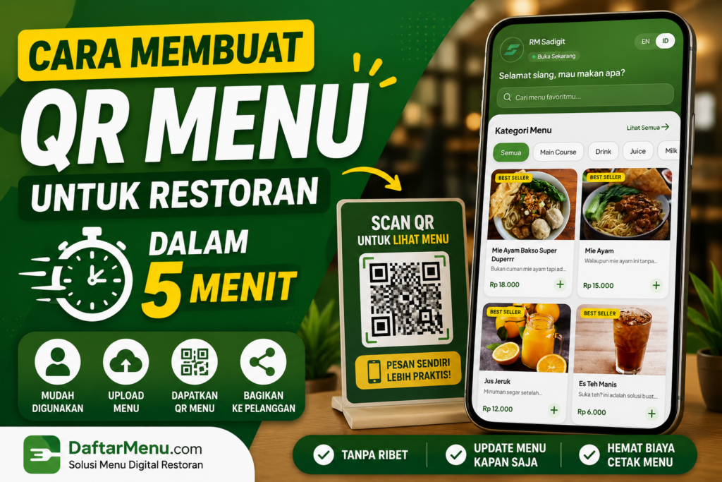 Cara Membuat QR Menu untuk Restoran dalam 5 Menit