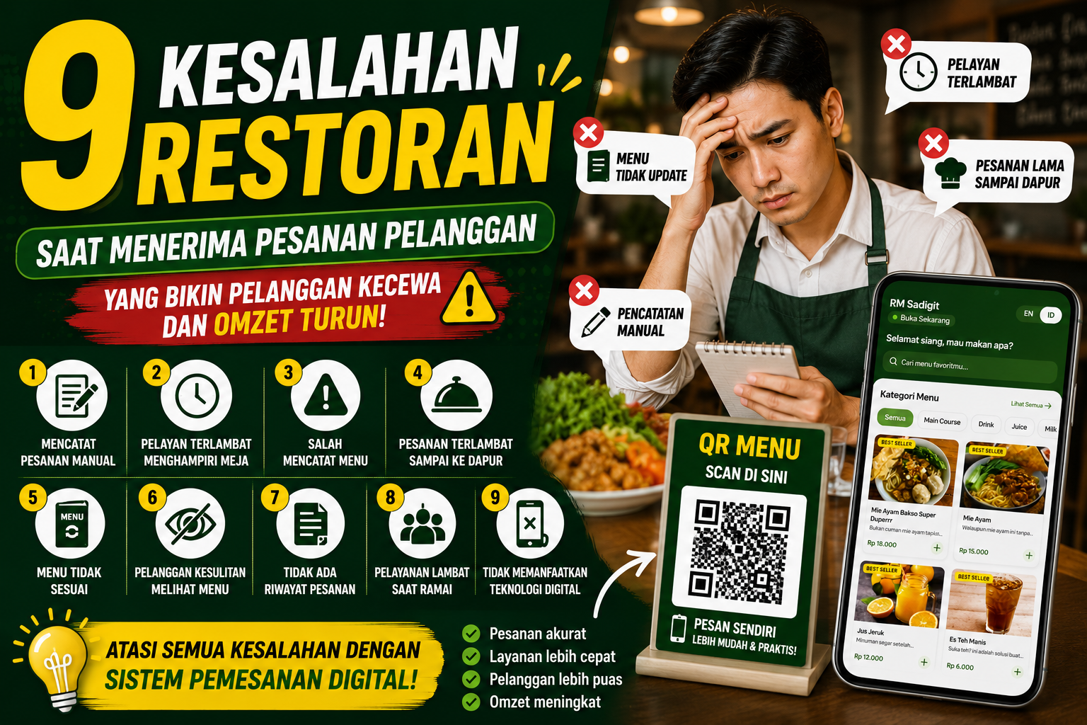 9 Kesalahan Restoran Saat Menerima Pesanan Pelanggan (dan Cara Menghindarinya)