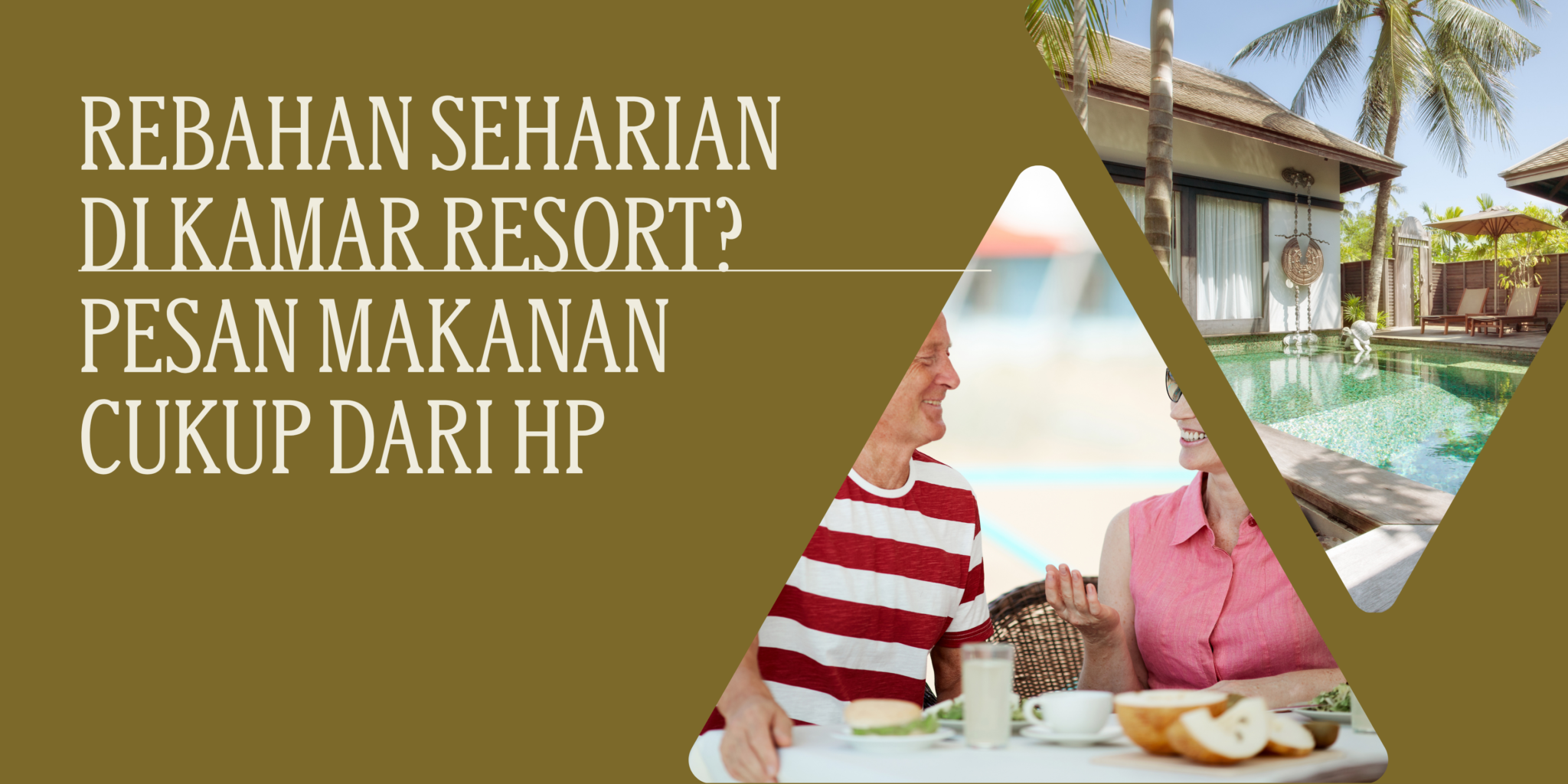 Rebahan Seharian di Kamar Resort Pesan Makanan Cukup dari HP